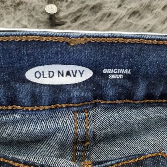 Old Navy Jeans Womens 12 Long Blue Original Skinny Long Stretch Cotton Blend - Picture 2 of 11